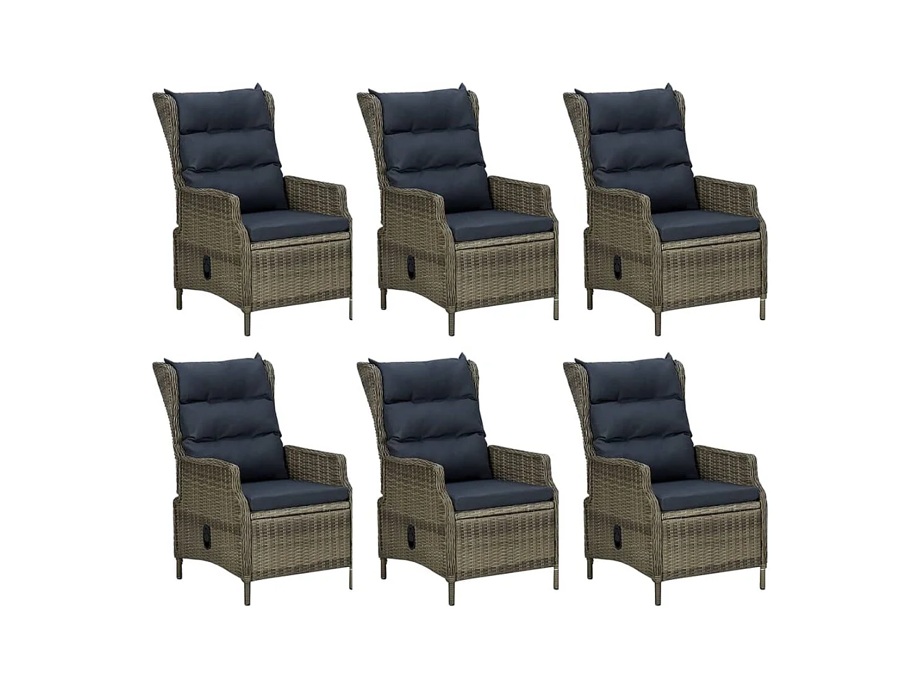 Santa Rosa  Ensemble à manger de jardin 7 pcs Marron Résine tressée