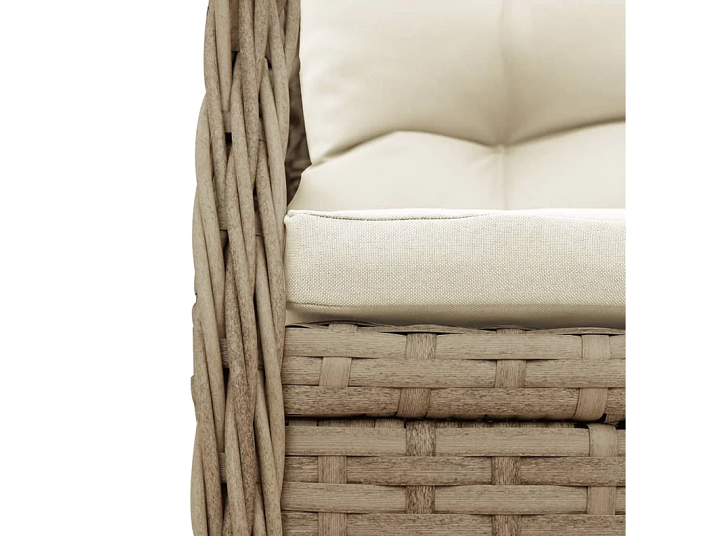 Ylva  5-delige Tuinset met kussens poly rattan beige