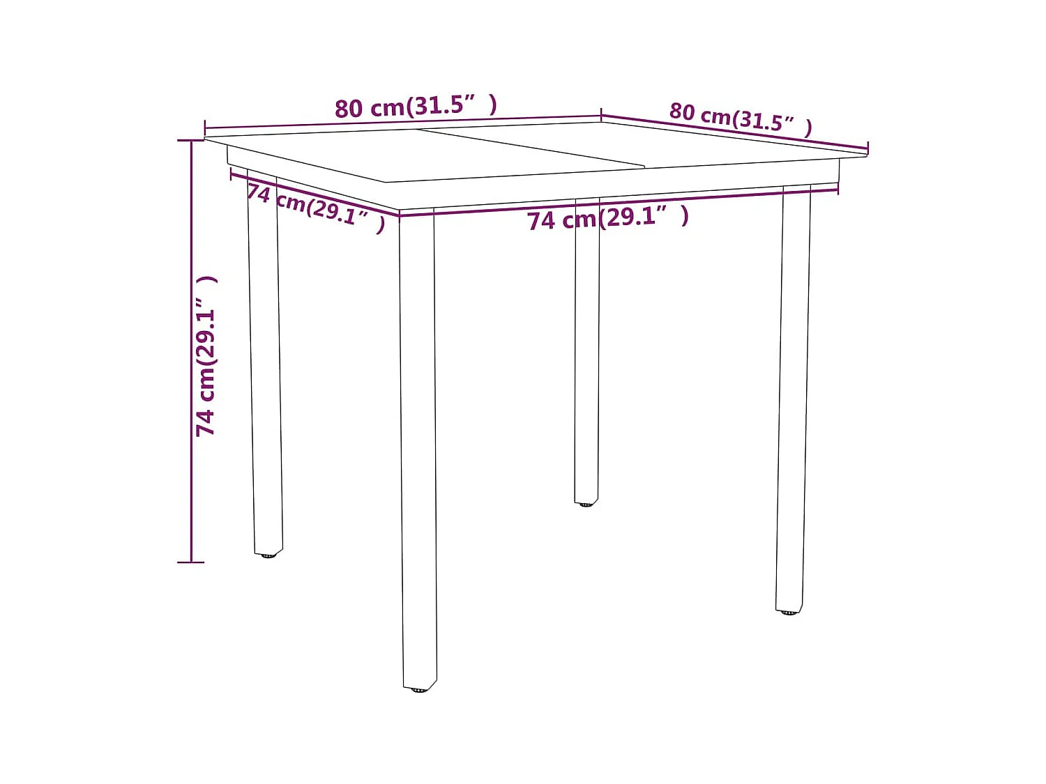 Aeron  Juego de comedor para jardín 3 piezas gris