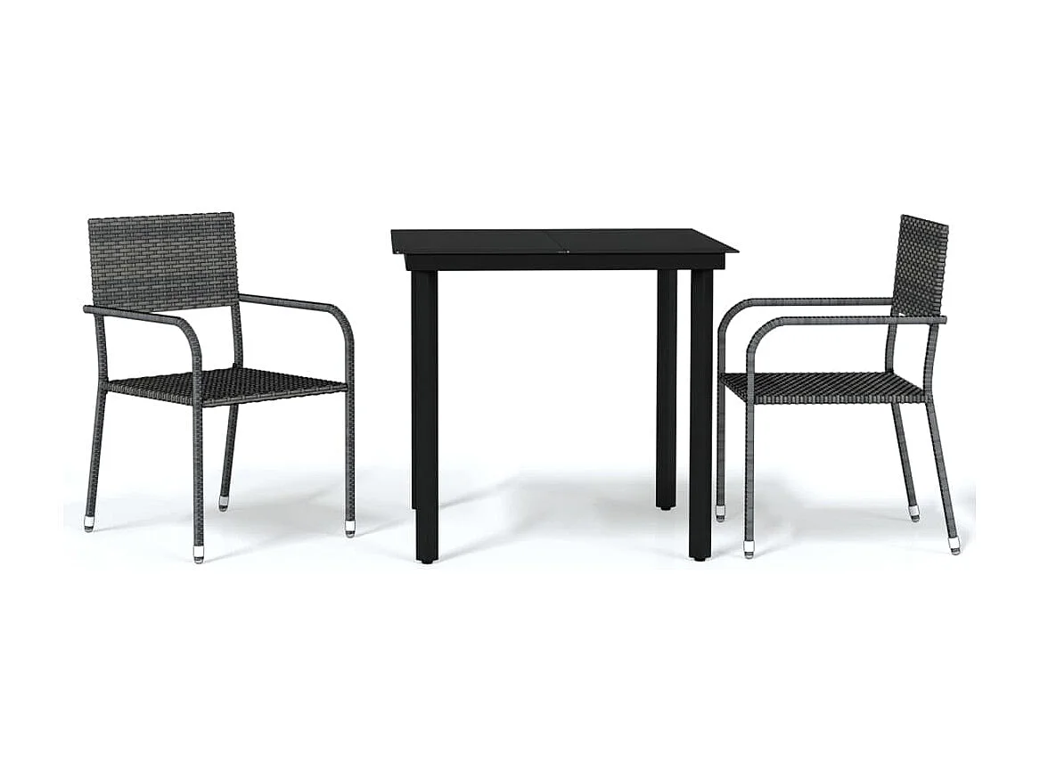 Aeron  3-delige Tuinset grijs