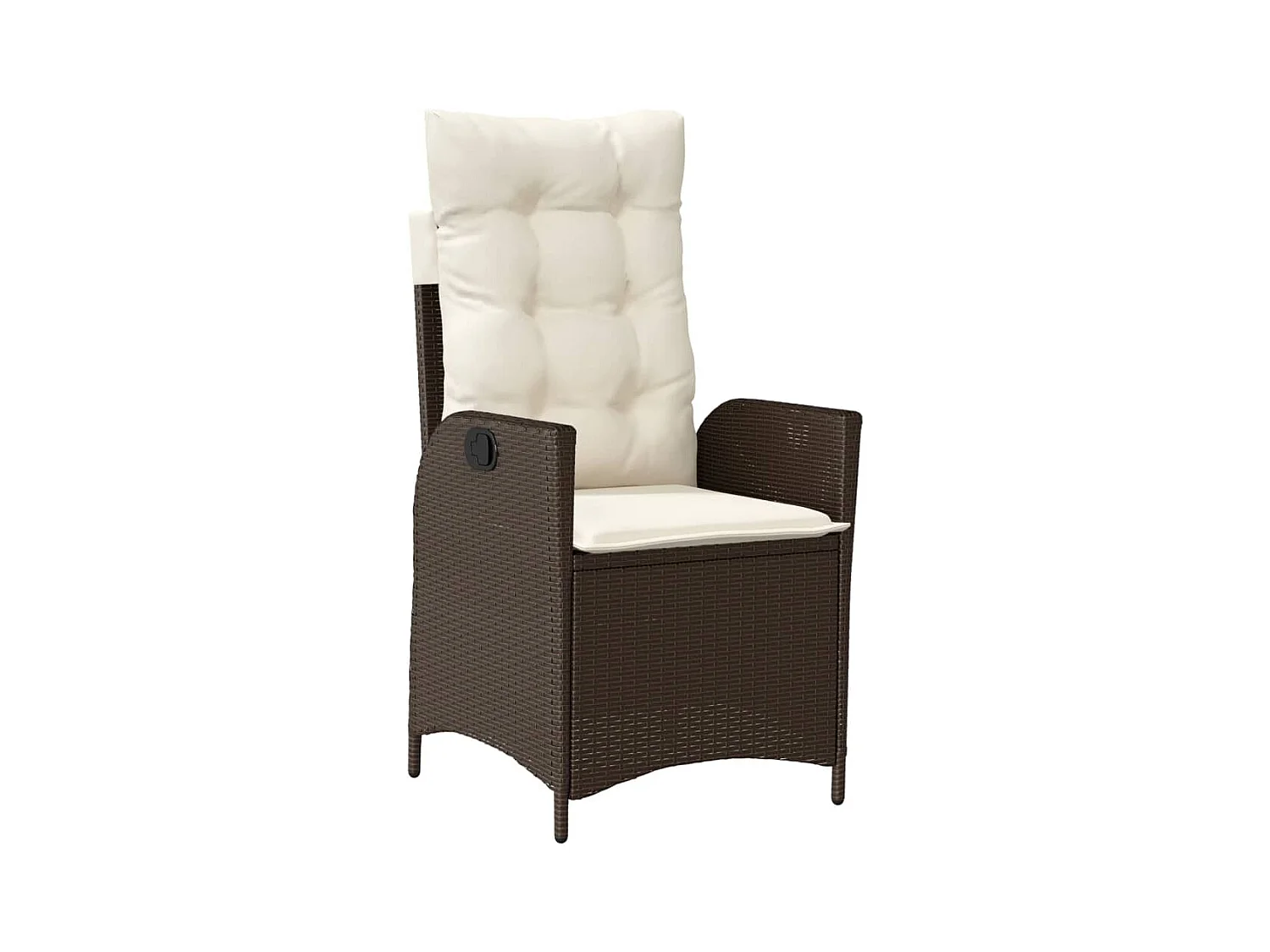 Emory  Set comedor para jardín 9 pzas y cojines ratán sintético marrón