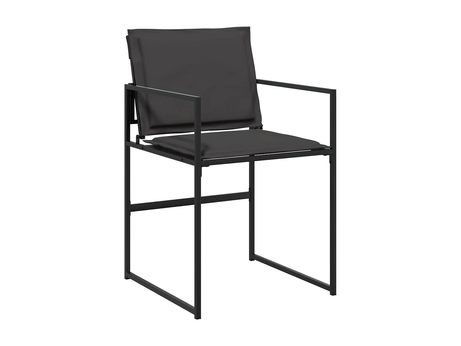 Dario Paolo  Ensemble à manger de jardin avec coussins 9 pcs noir textilène