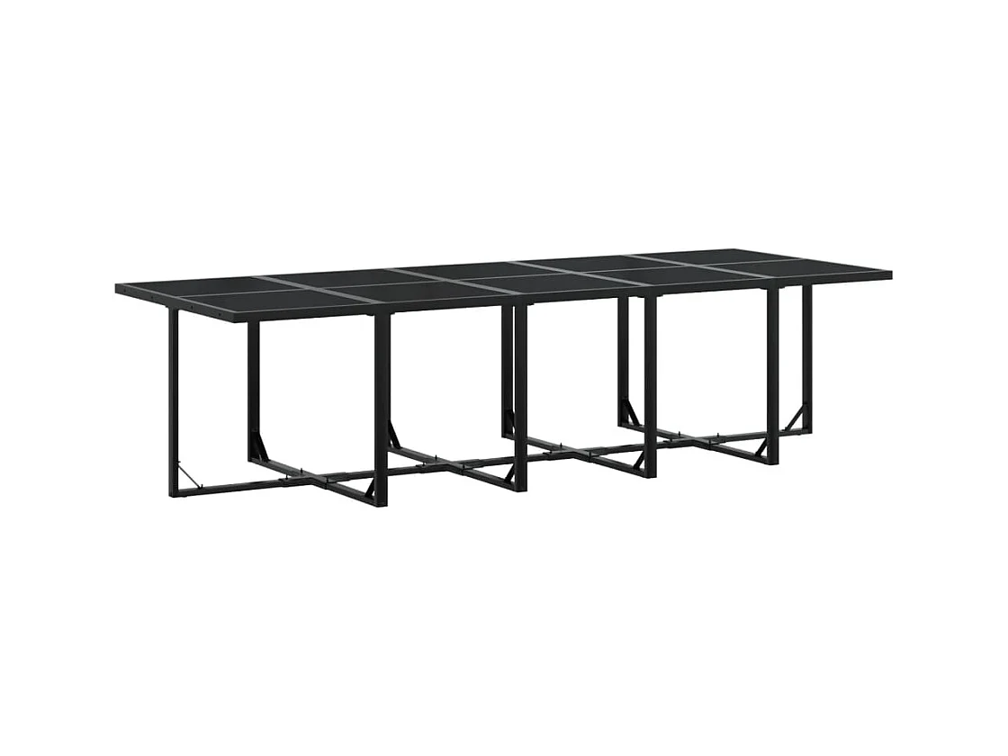 Vynne  11-delige Tuinset met kussens poly rattan zwart