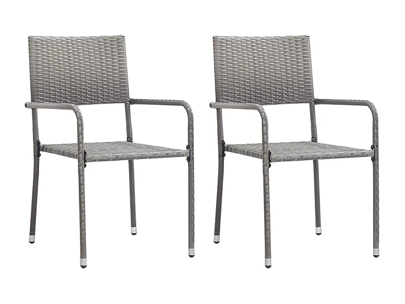 Mylva  Juego de comedor para jardín 3 piezas gris