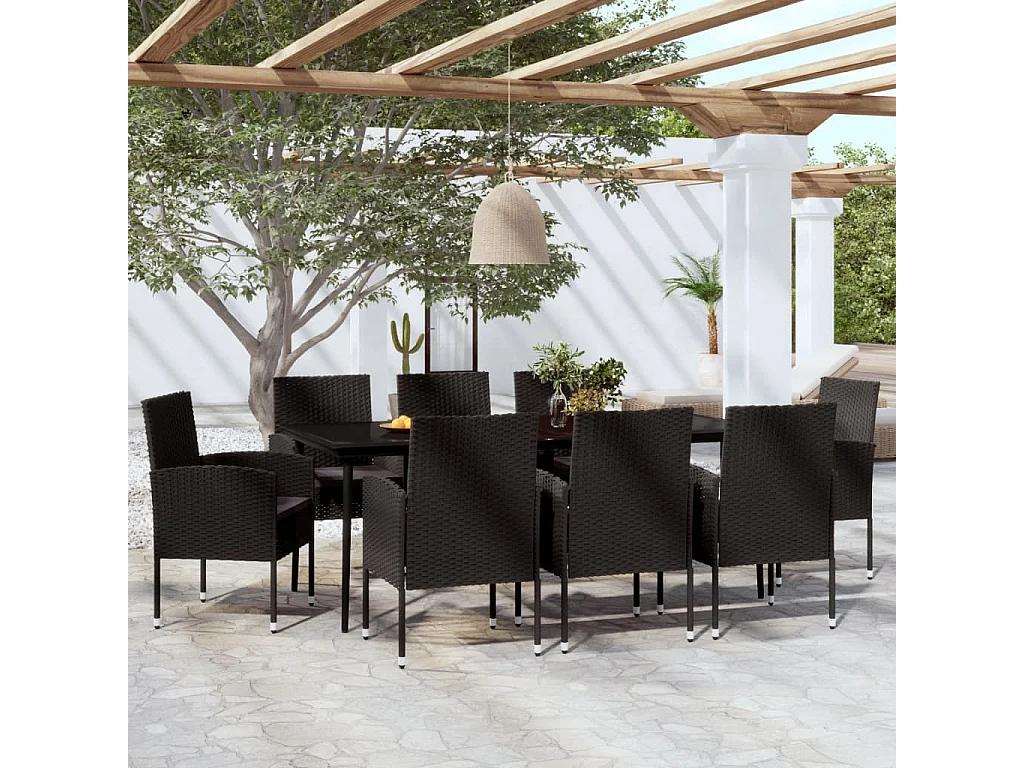 Nolira  9-delige Tuinset zwart