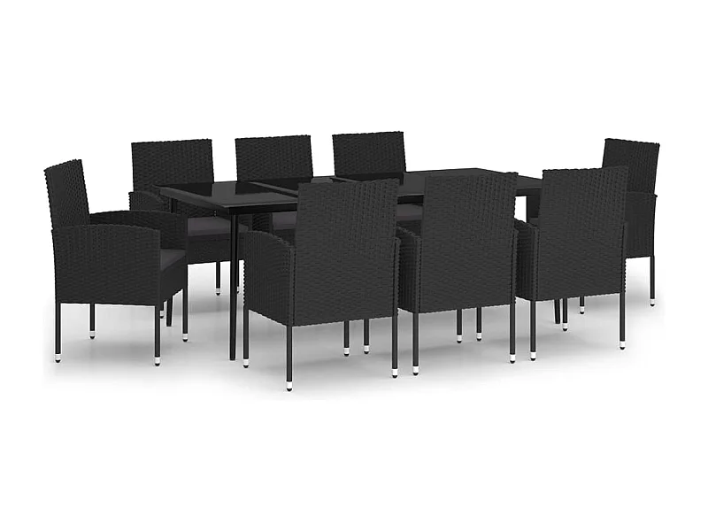 Nolira  9-delige Tuinset zwart