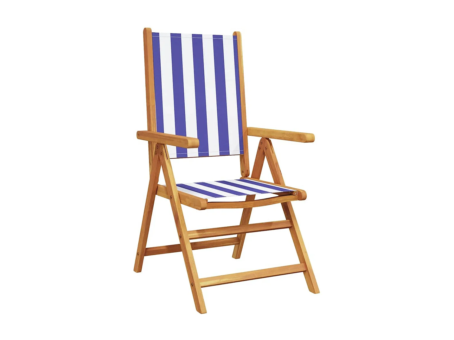 Garden Furniture -  7-delige Tuinset massief hout en stof blauw en wit