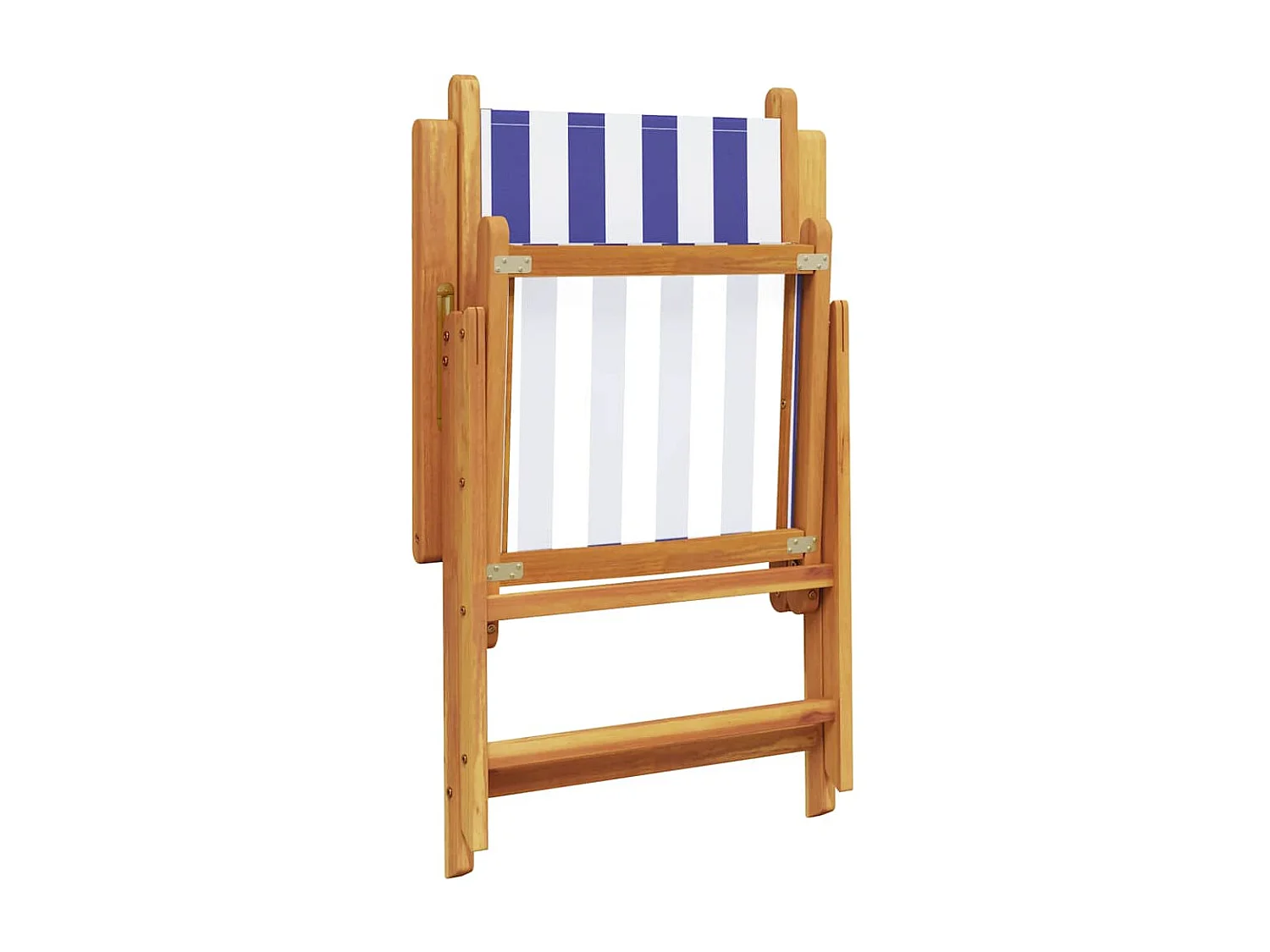 Garden Furniture -  7-delige Tuinset massief hout en stof blauw en wit