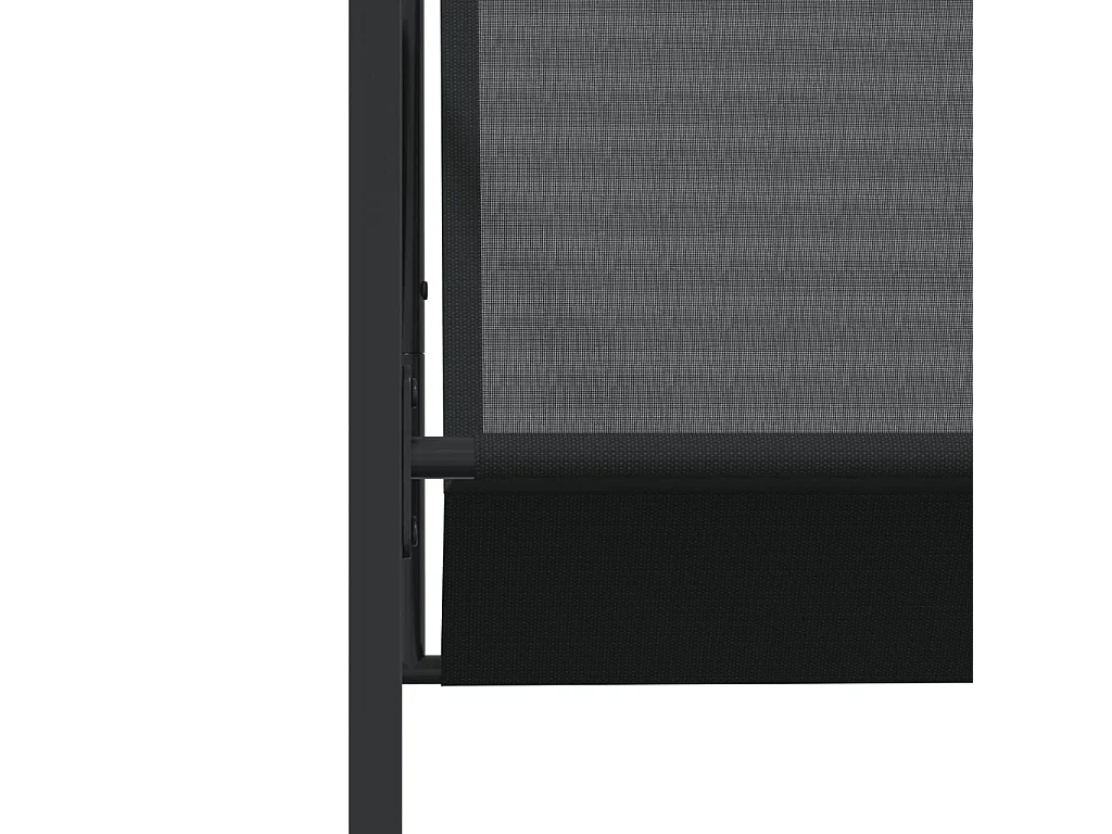 Suze  Ensemble à manger de jardin 5 pcs noir textilène