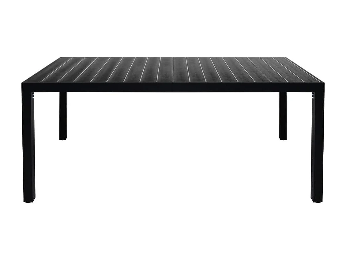 Garden Furniture -  Juego de comedor para jardín 9 piezas negro y marrón