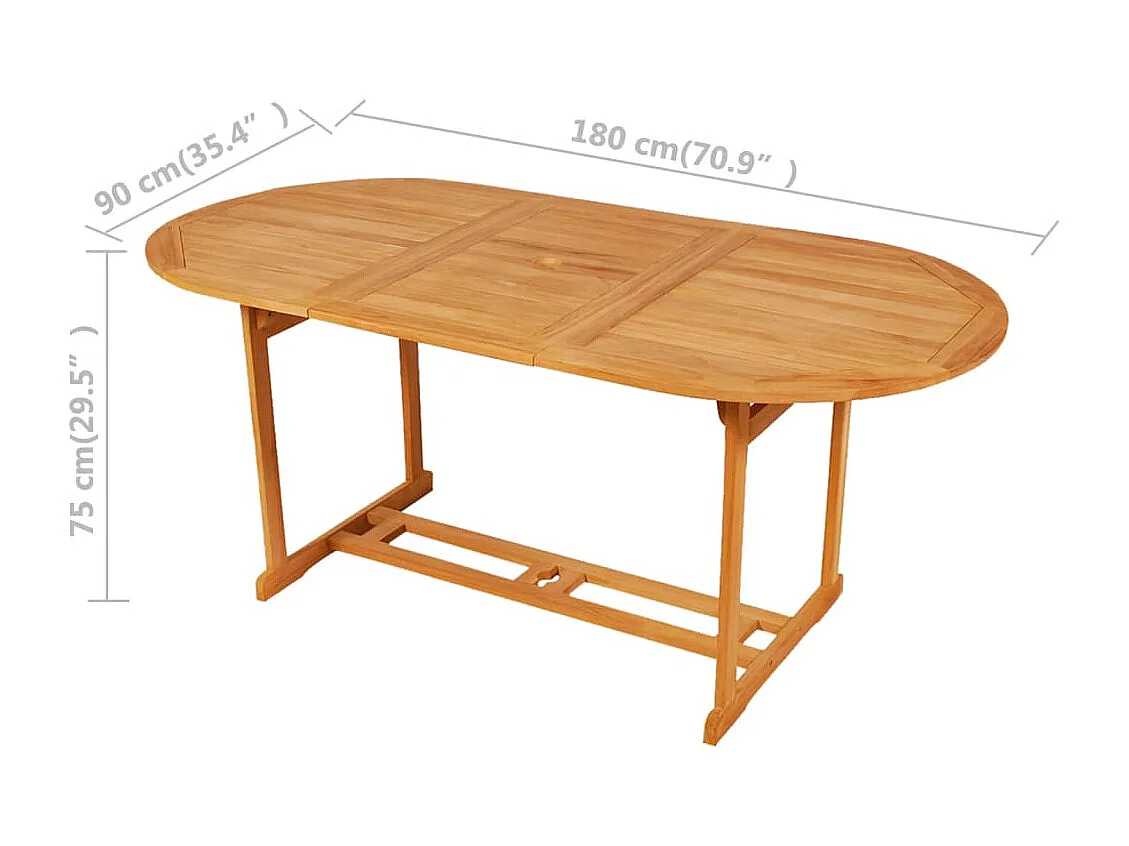 Beauregard  Ensemble à manger de jardin 9 pcs Bois de teck massif