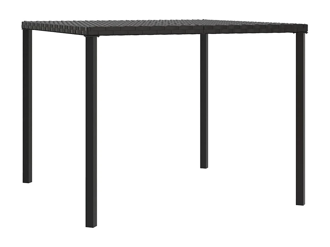 François-Antoine-Paul  Set comedor de jardín 2 pzas con cojines ratán sintético negro