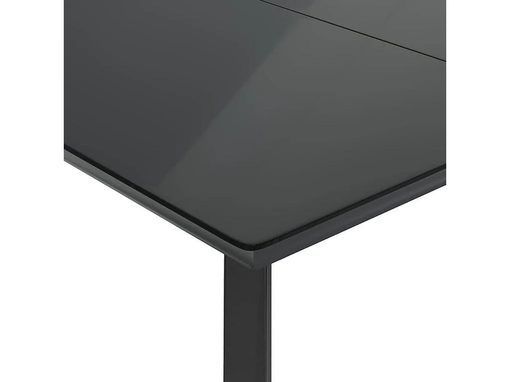 Askøy  Ensemble à manger de jardin avec coussins 3 pcs Noir