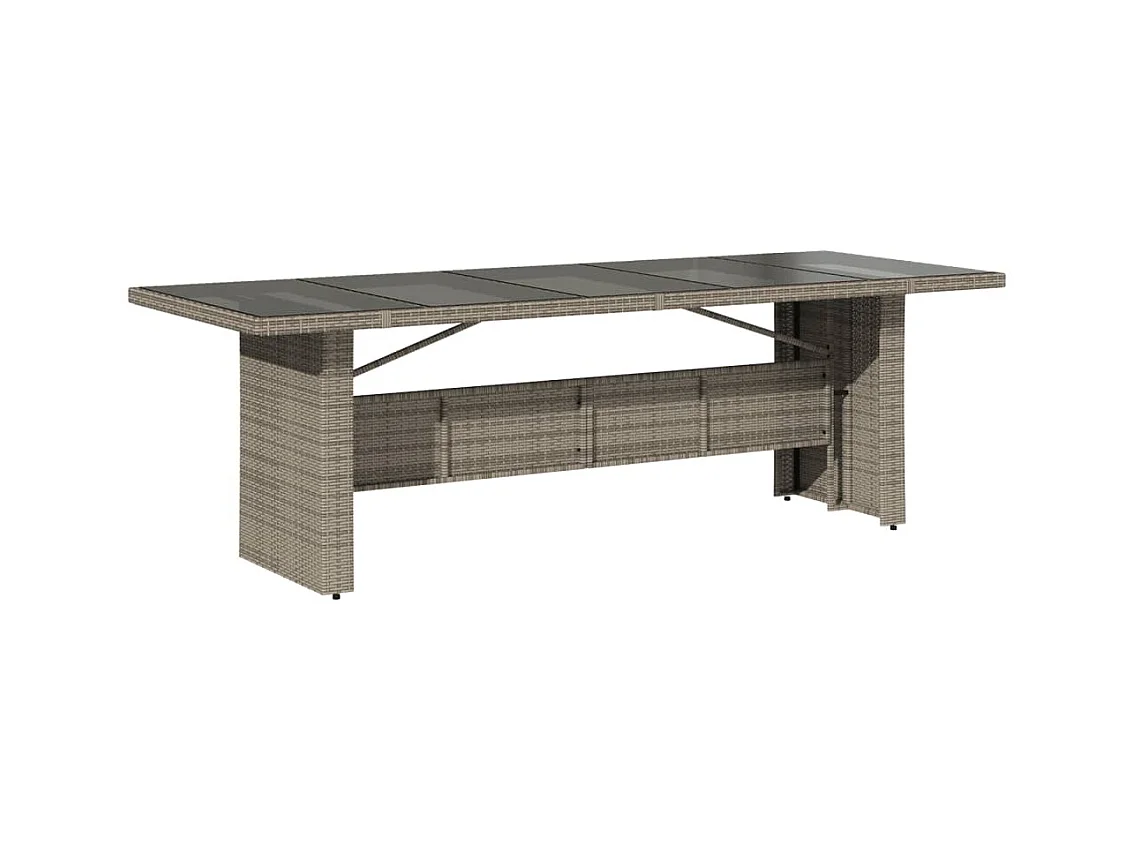 Central Valley  11-delige Tuinset met kussens poly rattan grijs