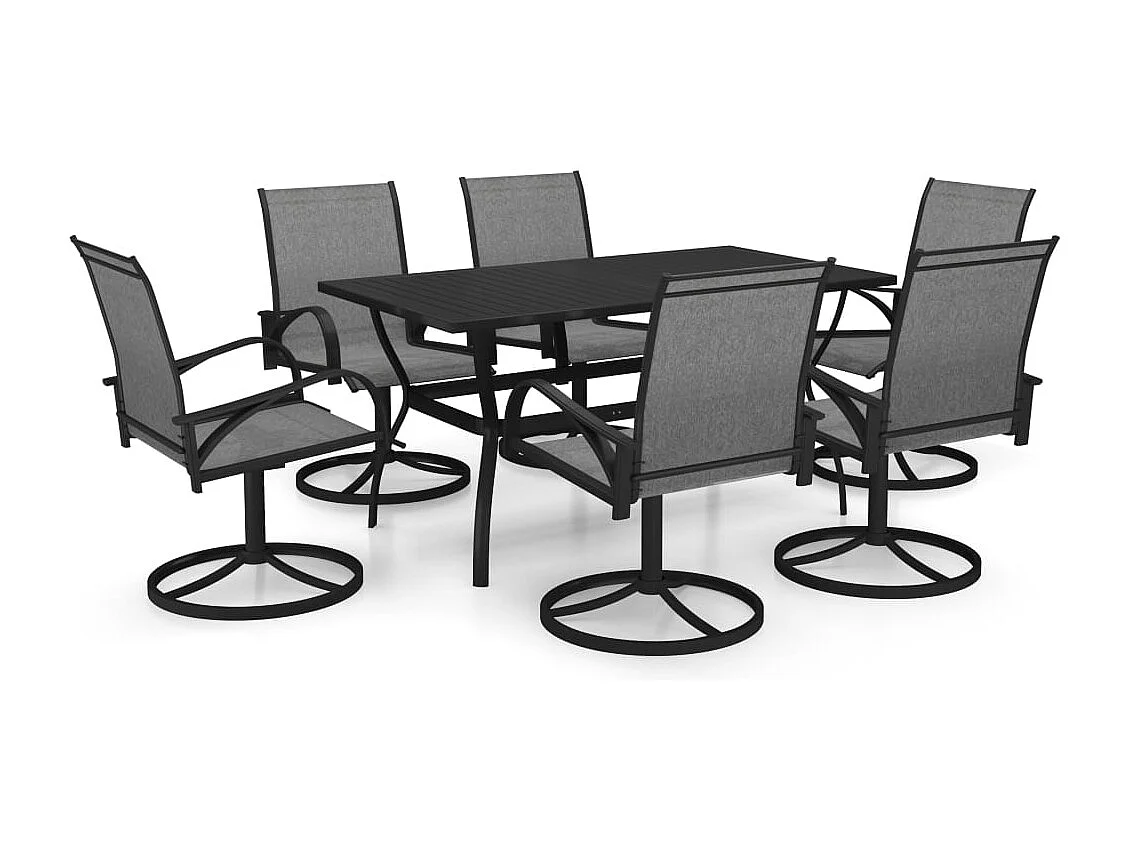 Berg en Dal  7-delige Tuinset textileen en staal