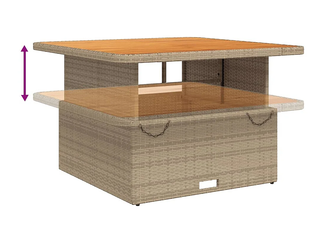 Brazil  4-delige Tuinset met kussens poly rattan beige