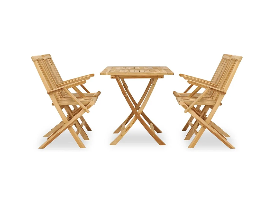 Garden Furniture -  Ensemble à manger d'extérieur 5pcs Bois solide de teck