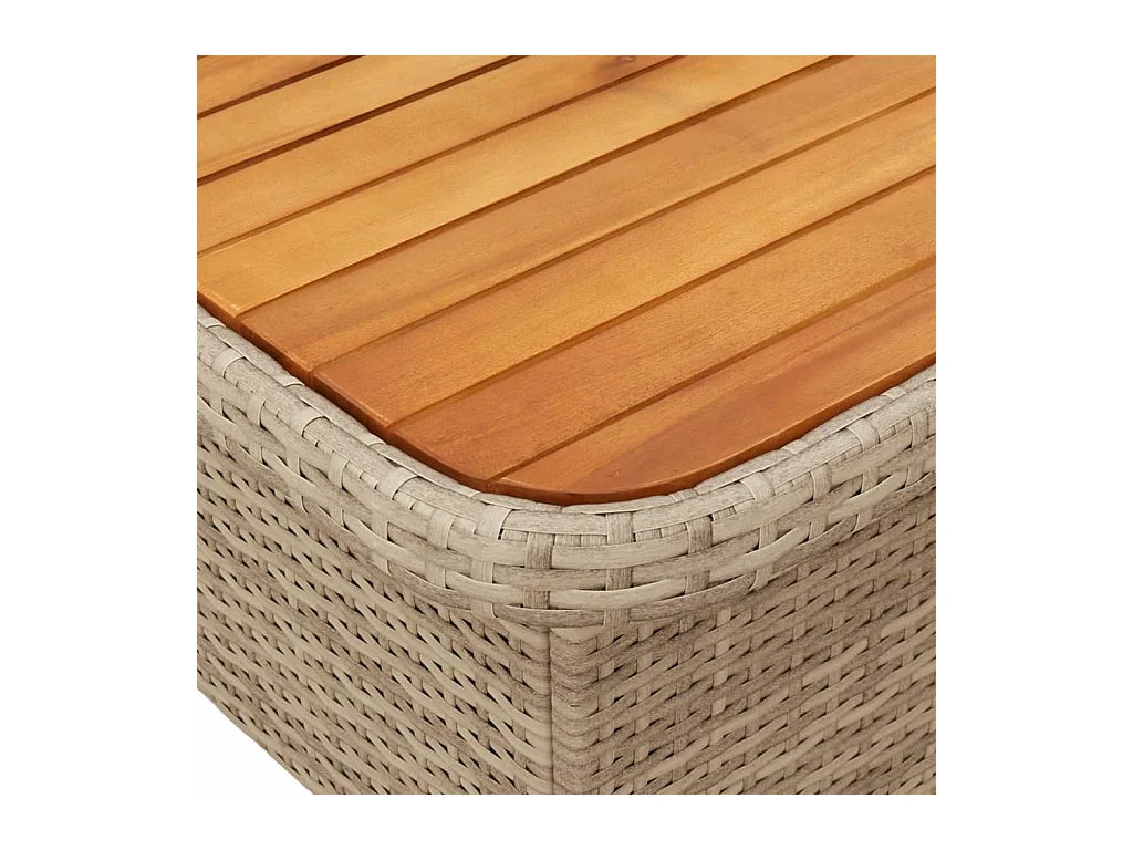 Margot  Ensemble à manger de jardin et coussins 3 pcs Beige poly rotin