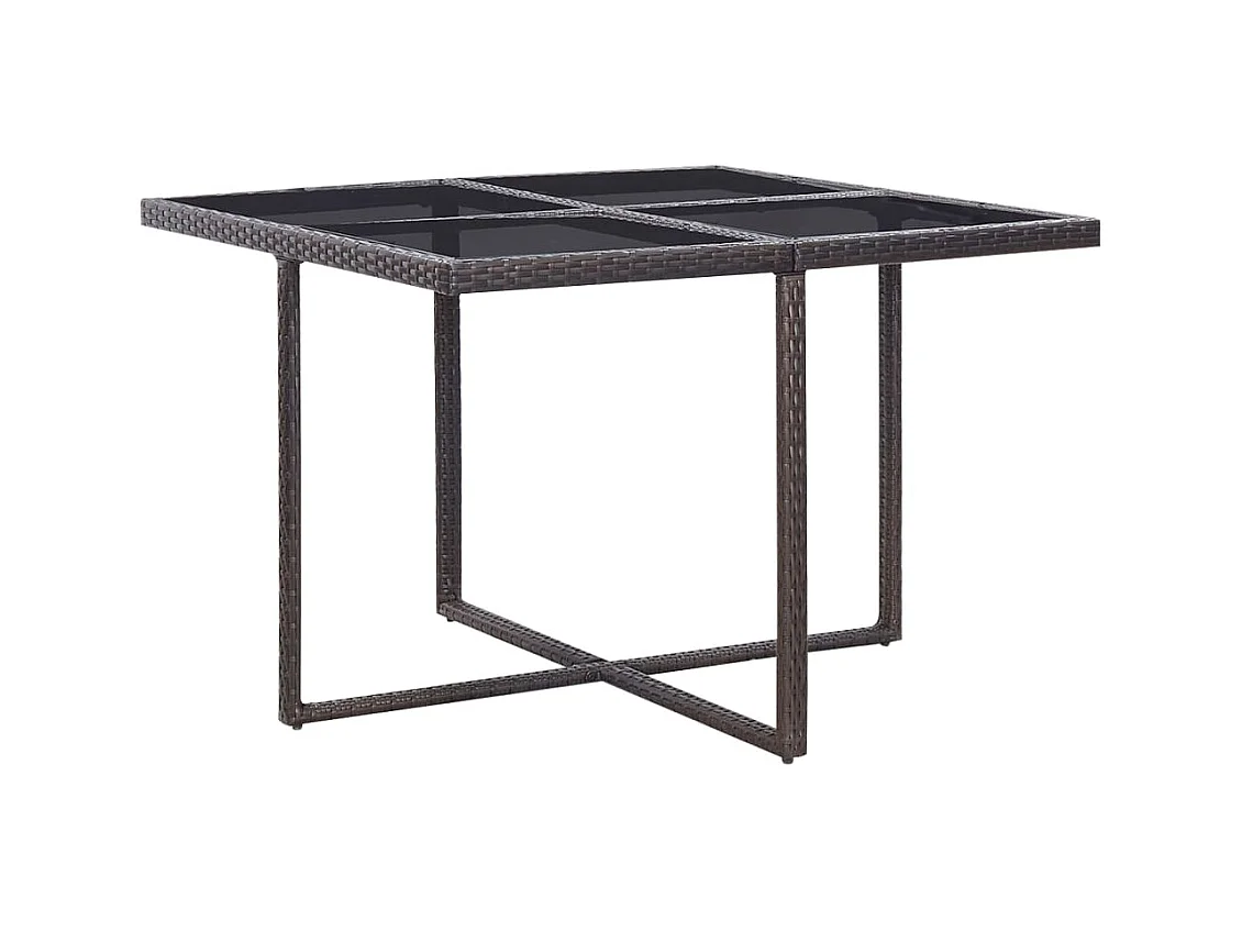 Chenoa  9-delige Tuinset met kussens poly rattan bruin