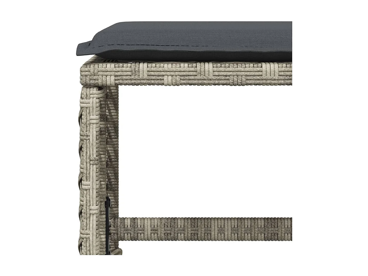 Lubbeek  Ensemble à manger de jardin 11pcs avec coussins gris poly rotin