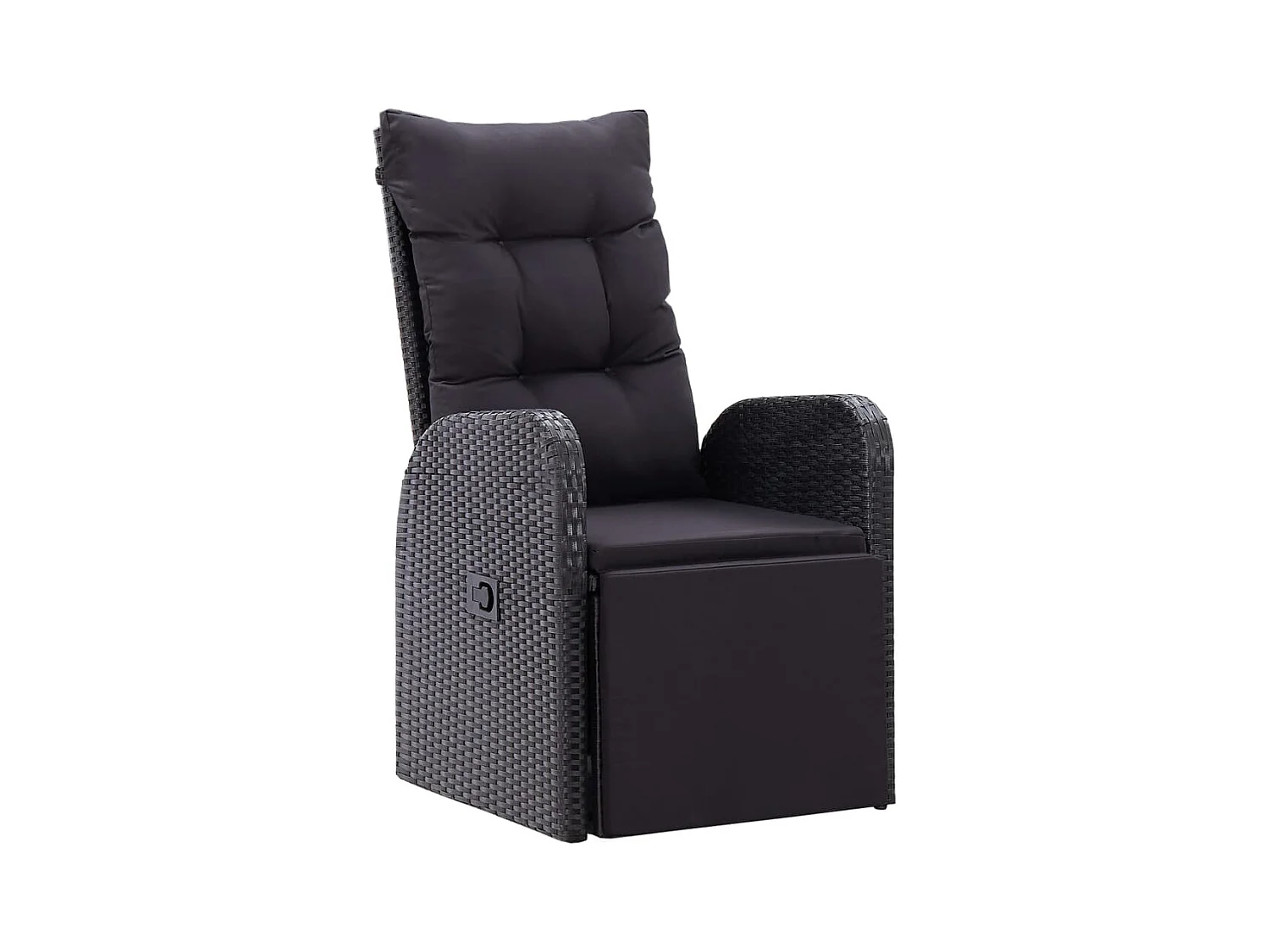 Qalren  Juego de comedor para jardín 5 piezas negro