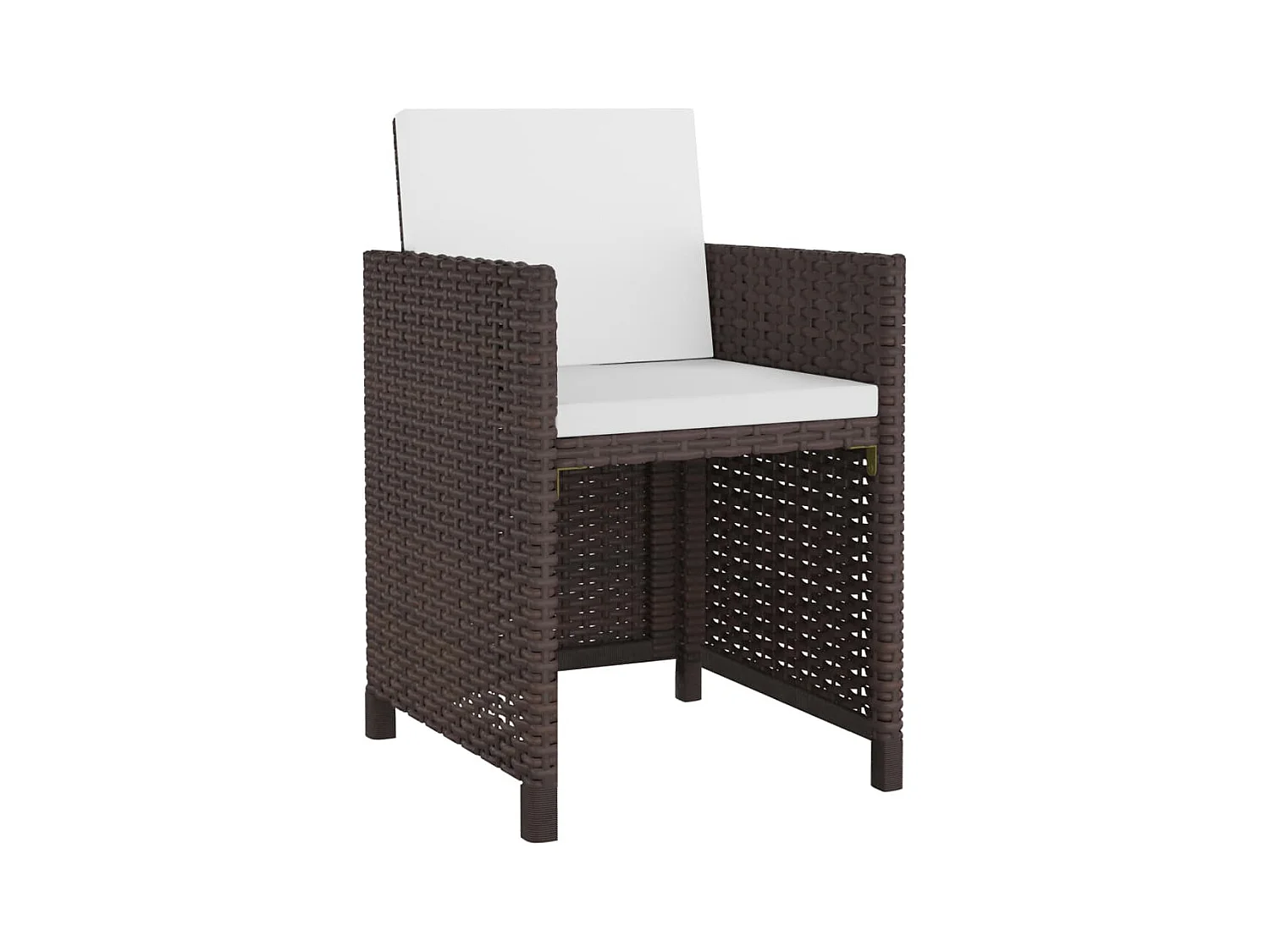 Kyllar  11-delige Tuinset met kussens poly rattan bruin