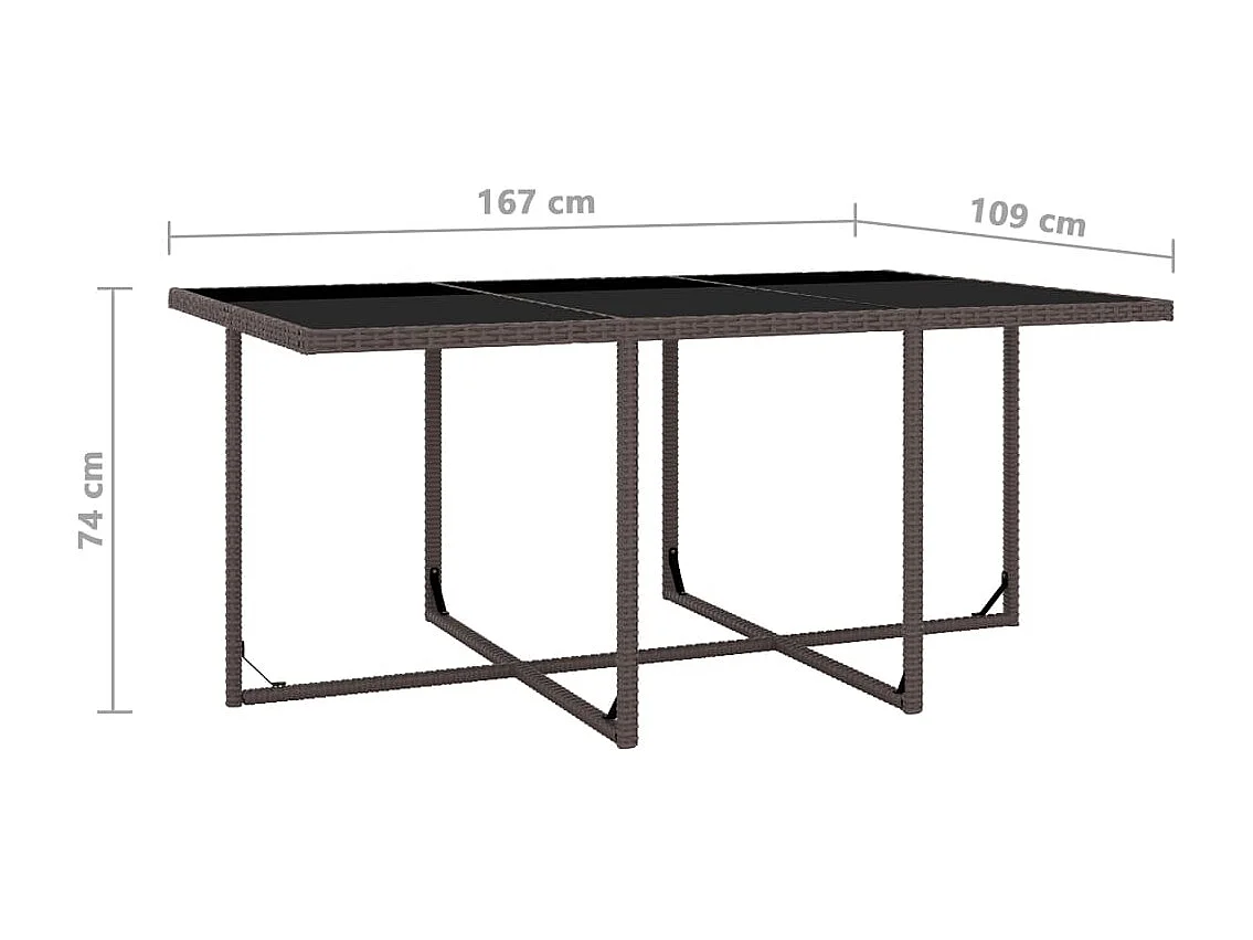 Kyllar  11-delige Tuinset met kussens poly rattan bruin