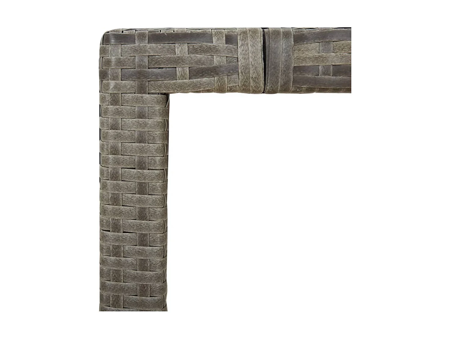 Brunnir  Ensemble à manger de jardin 5 pcs coussins gris résine tressée