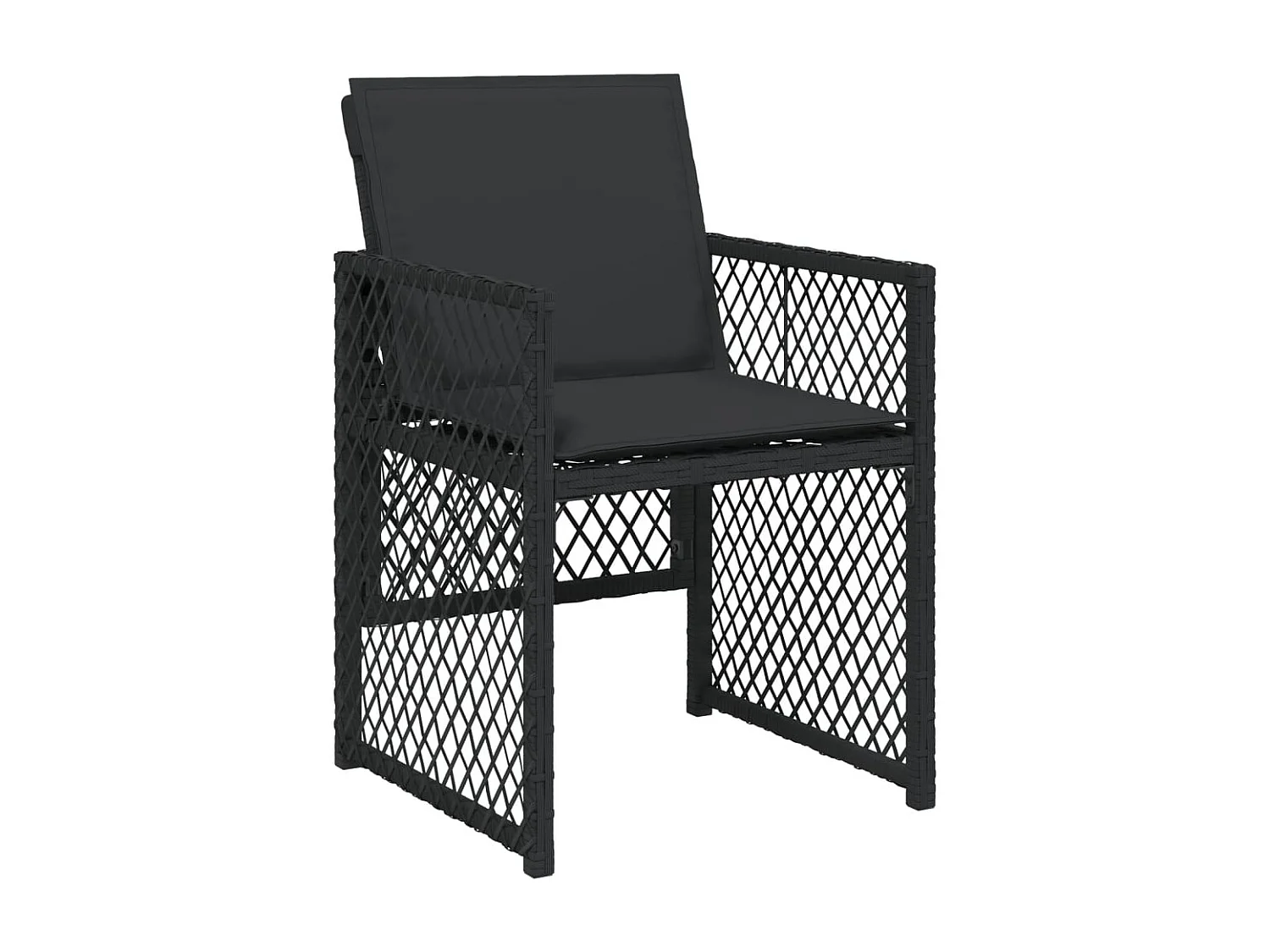 Lubbeek  Ensemble à manger de jardin 11 pcs coussins noir résine tressée