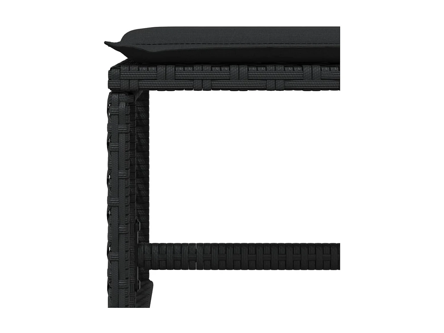 Lubbeek  Ensemble à manger de jardin 11 pcs coussins noir résine tressée