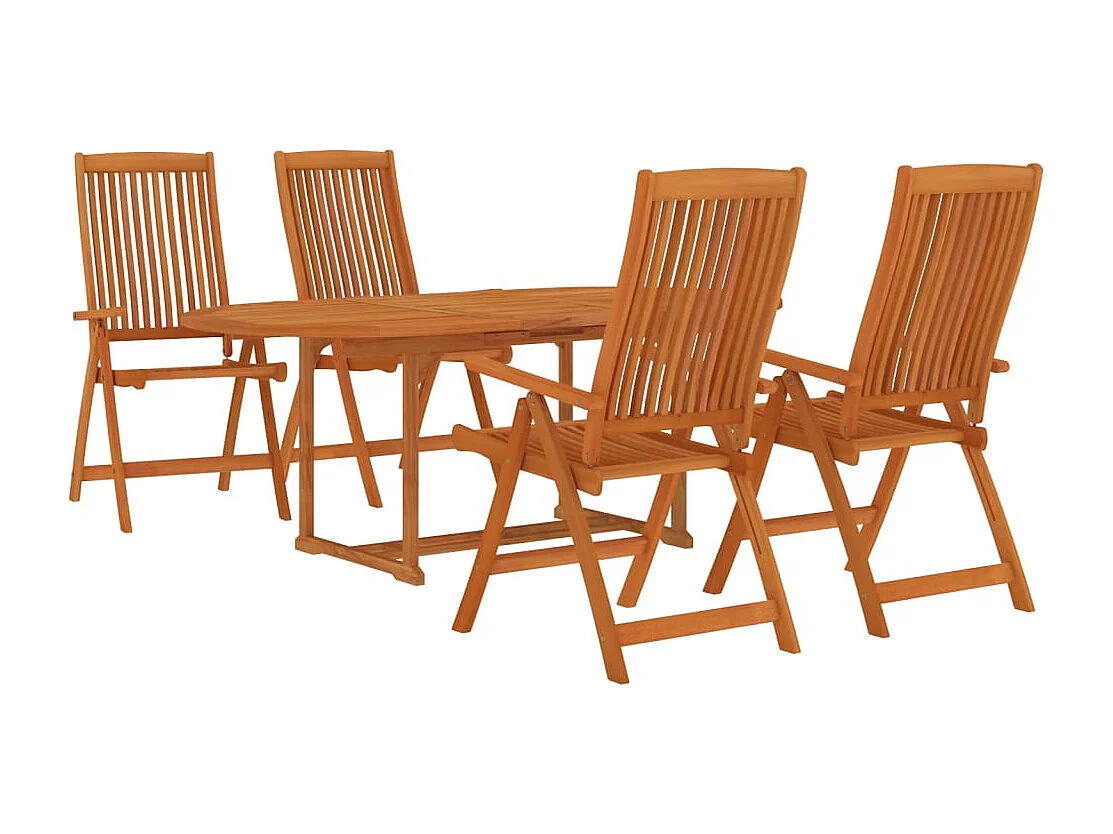 Kurt Alan  Ensemble à manger de jardin 5 pcs Bois d'eucalyptus massif