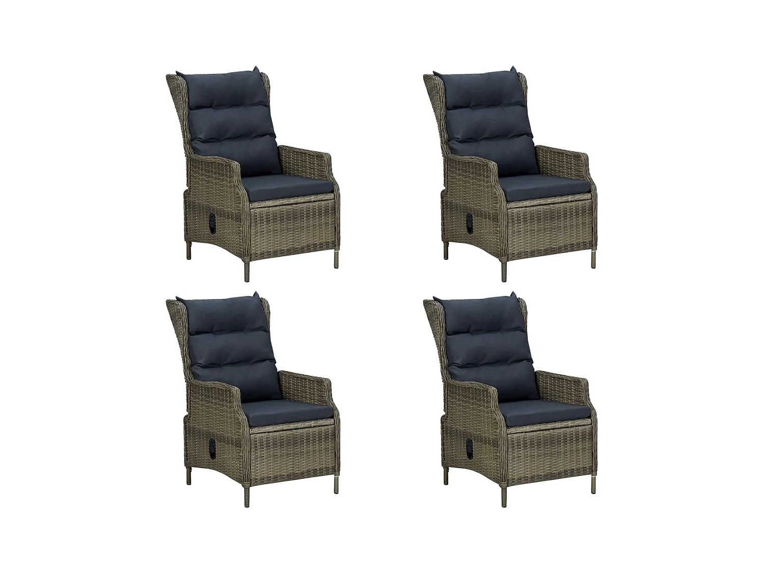 Rémi  Ensemble à manger de jardin 5 pcs Marron