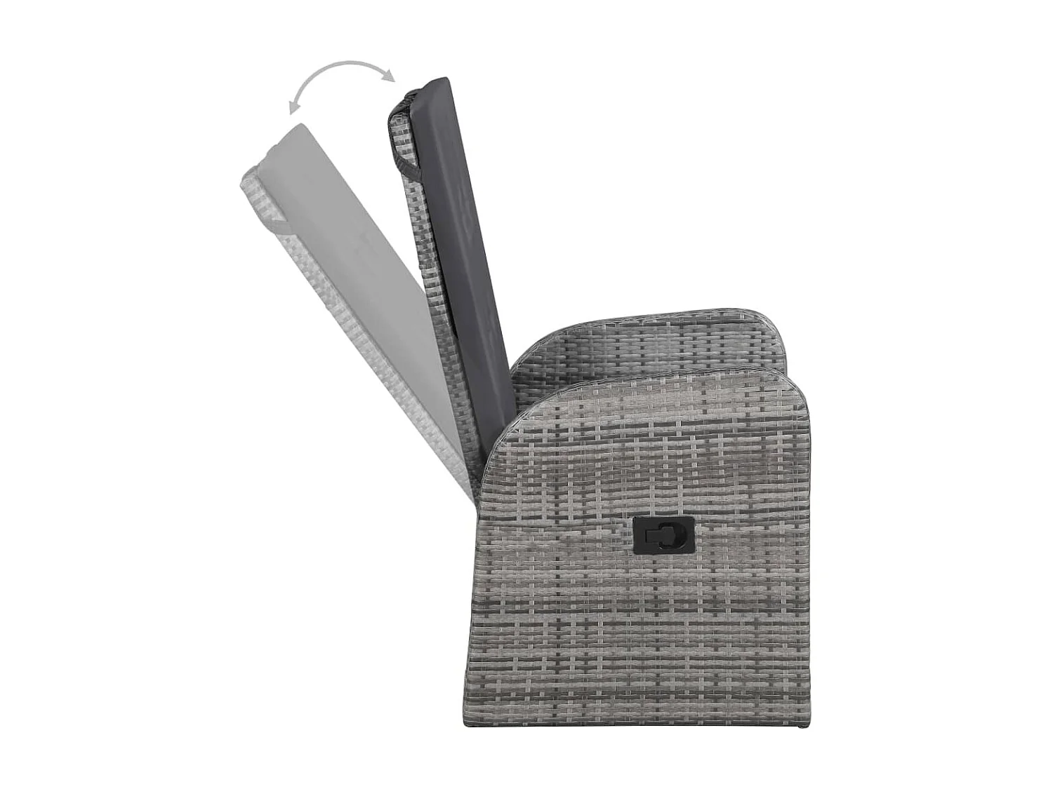 Mirella  Ensemble à manger de jardin avec coussins 5 pcs Gris