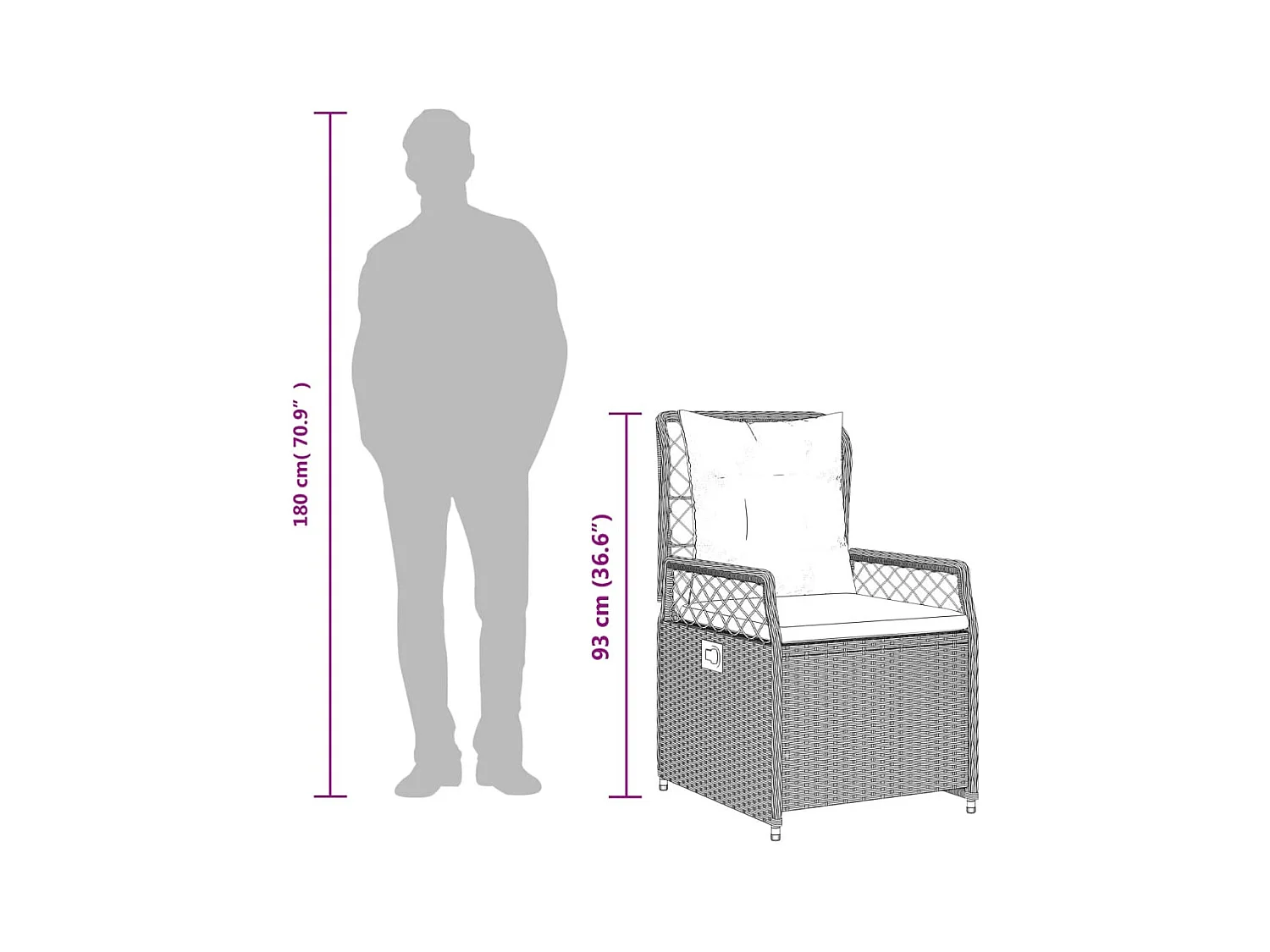 Garden Furniture -  5-delige Tuinset met kussens poly rattan beige