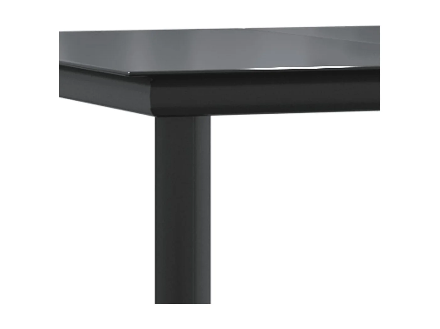 Marie-Fanny  Ensemble à manger de jardin coussins 5pcs Noir Résine tressée