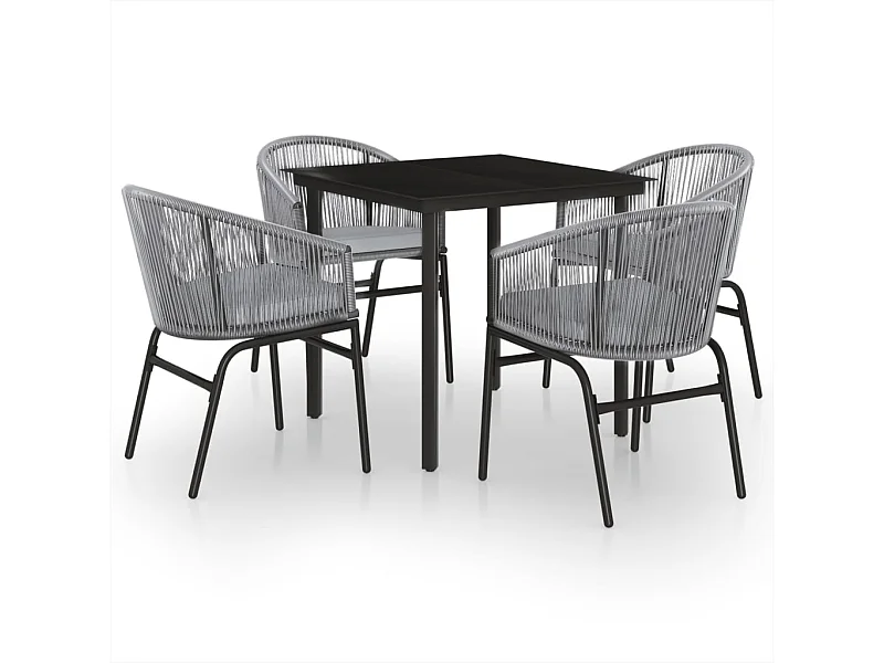 Florentin  5-delige Tuinset grijs