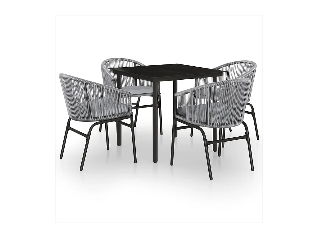 Florentin  5-delige Tuinset grijs