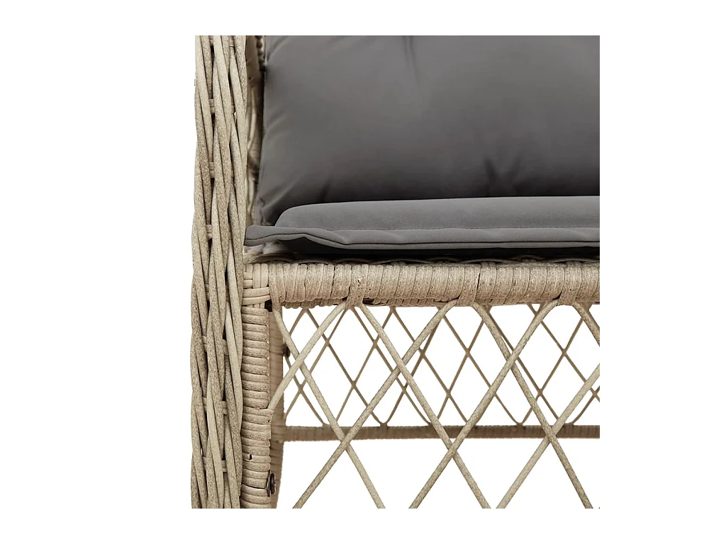 Faith Nicole  5-delige Tuinset met kussens poly rattan gemengd beige