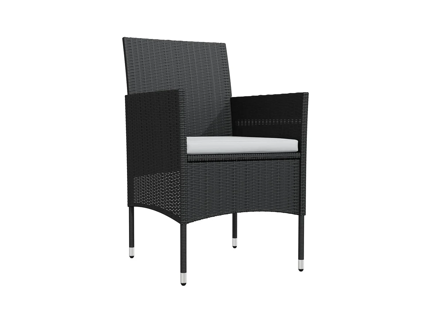 Hillsboro  Juego de comedor de jardín 5 piezas con cojines negro