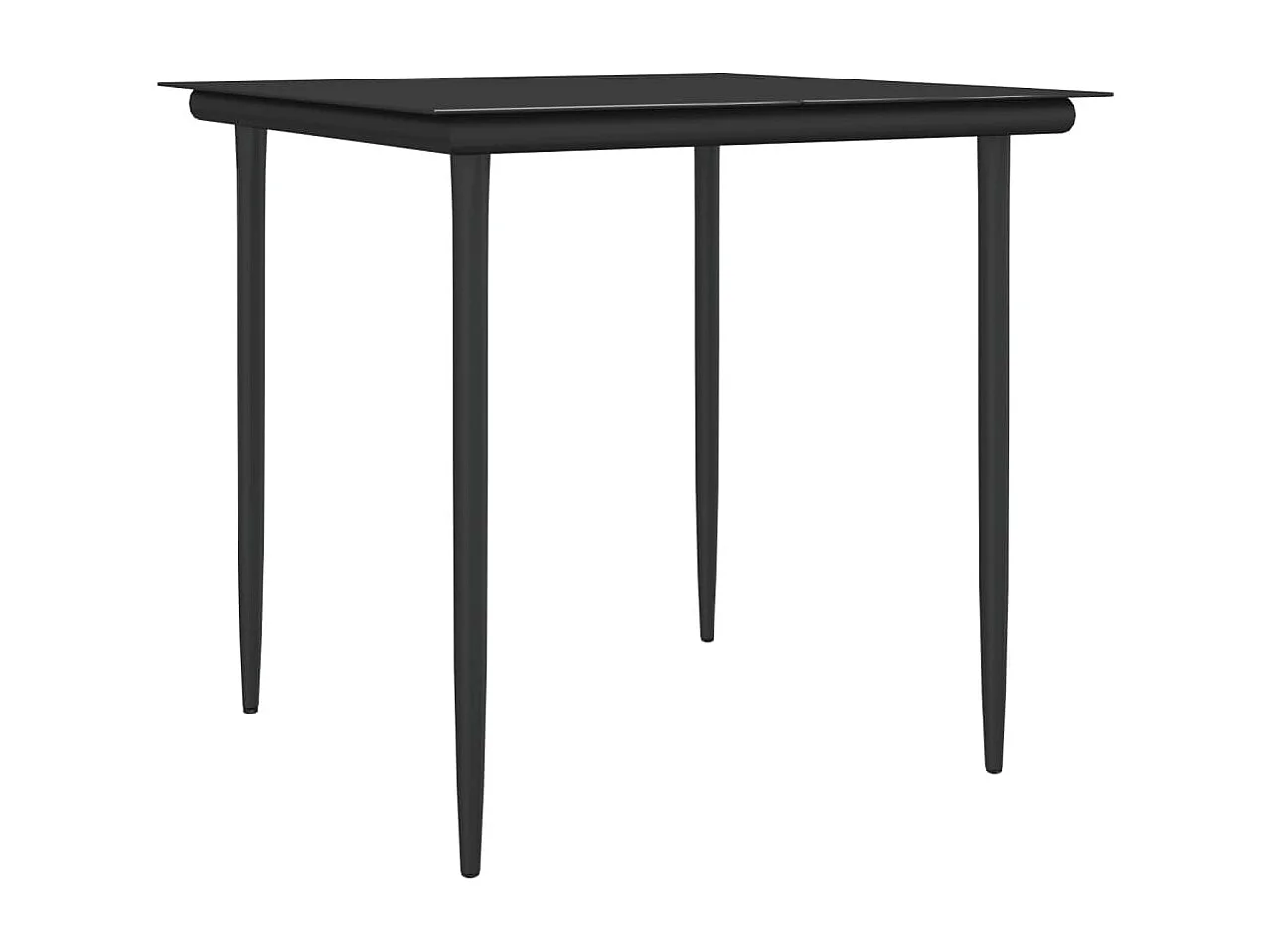 Tholen  Ensemble à manger de jardin 3 pcs coussins résine tressée acier