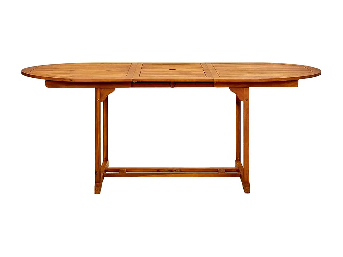 Garden Furniture -  7-delige Tuinset massief hout en stof antracietkleurig