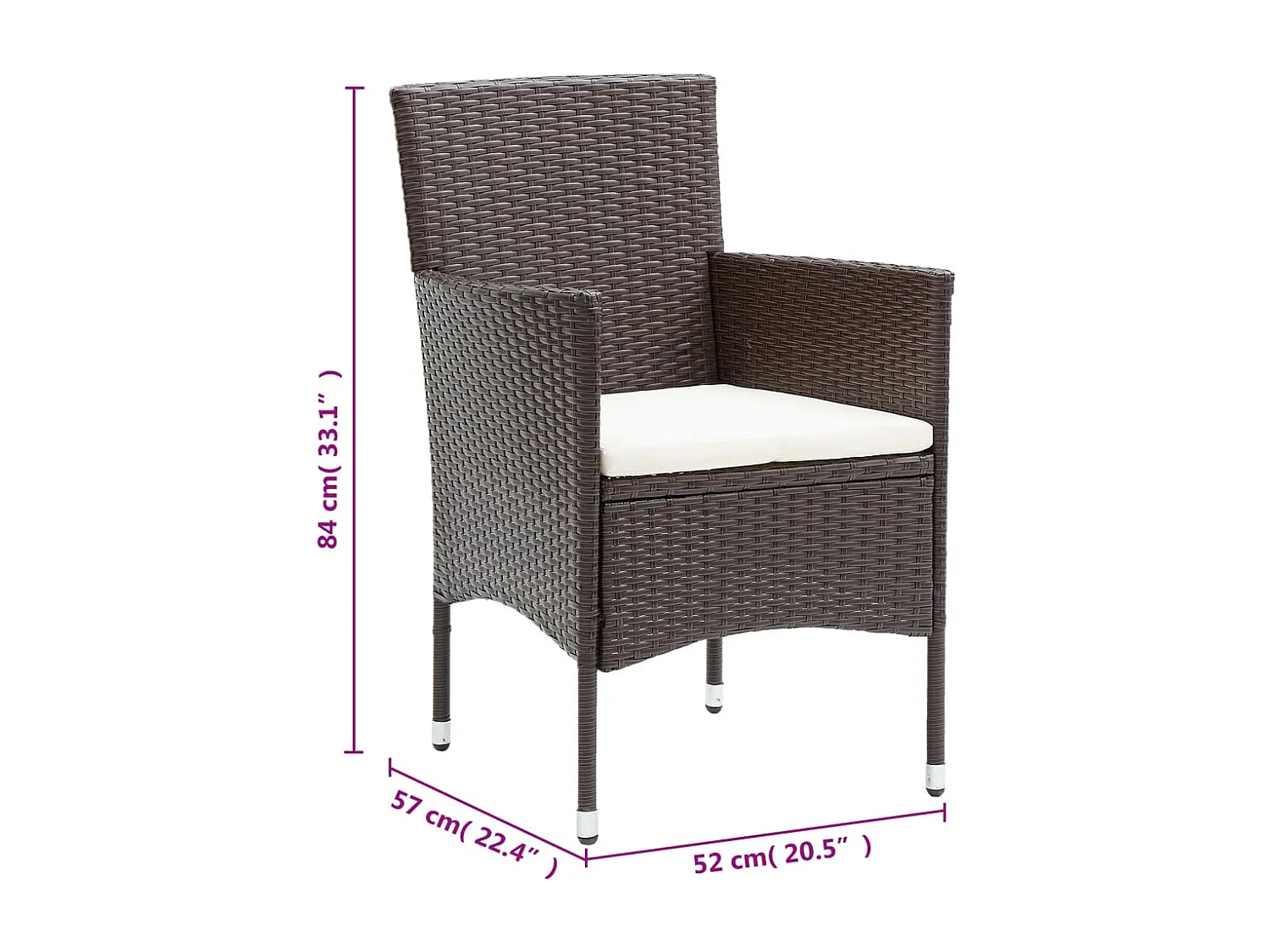 Havron  11-delige Tuinset poly rattan bruin