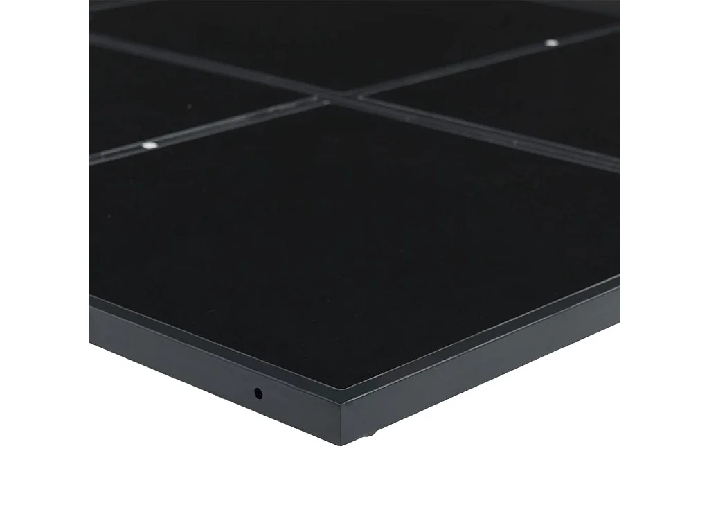 Ilver  Set de comedor de jardín 9 pzas y cojines ratán sintético negro