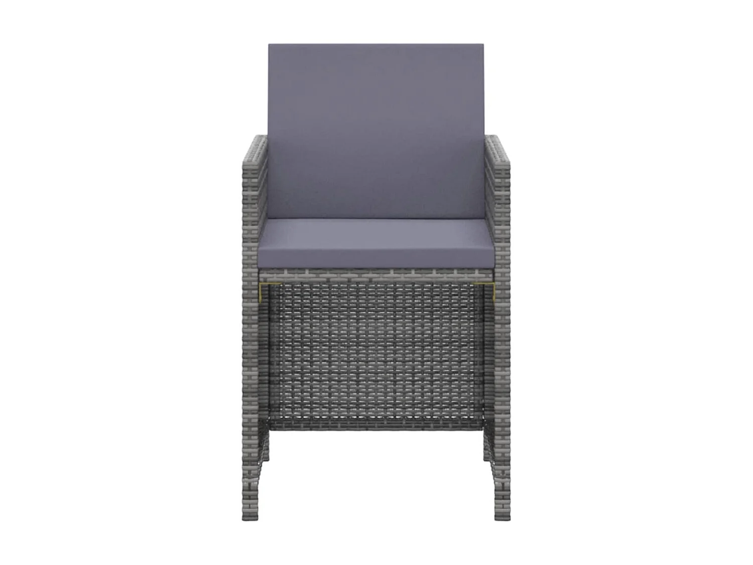 Prolenta Premium -  Ensemble à manger de jardin coussins 3pcs Résine tressée Gris
