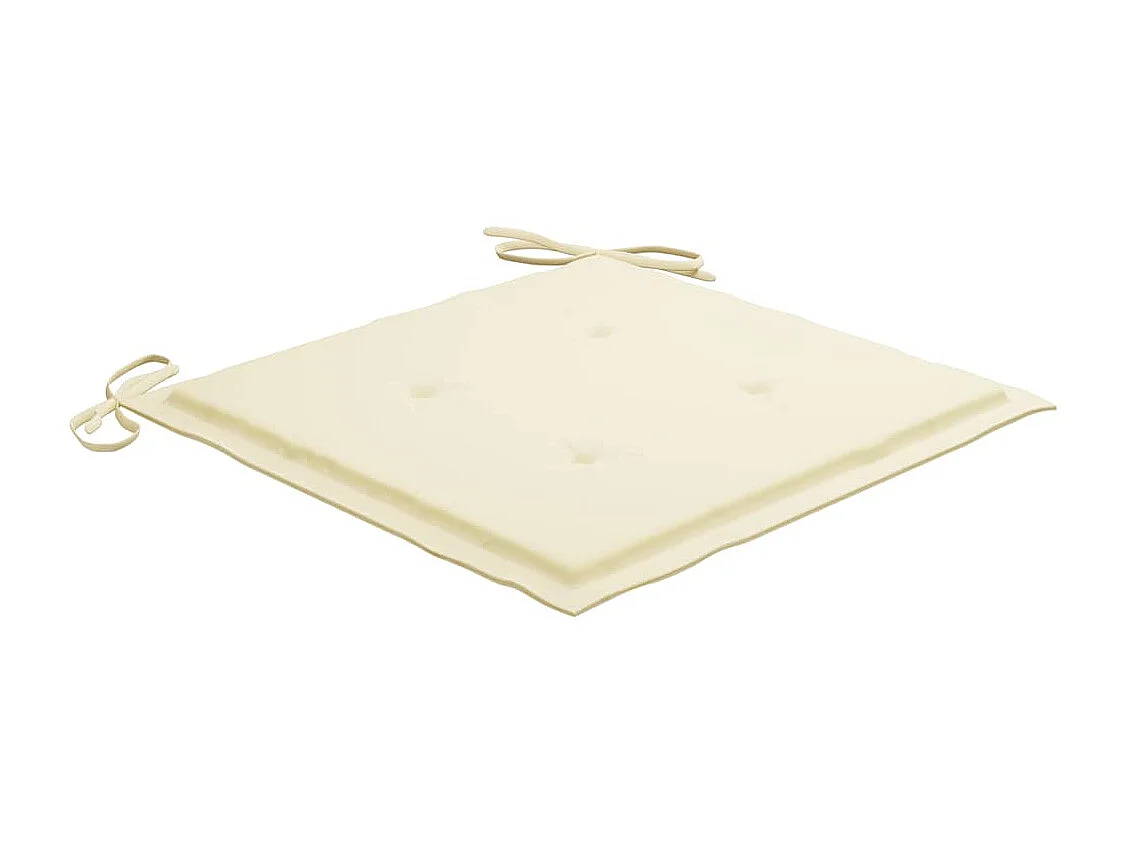 Danaë  Ensemble à manger d'extérieur pliable avec coussin 3 pcs Teck