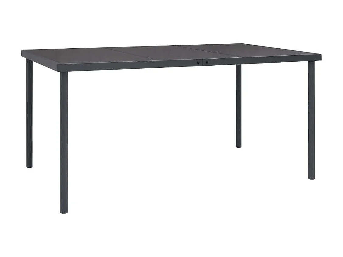 Ellensburg  Juego de comedor para jardín 7 piezas acero y textilene negro