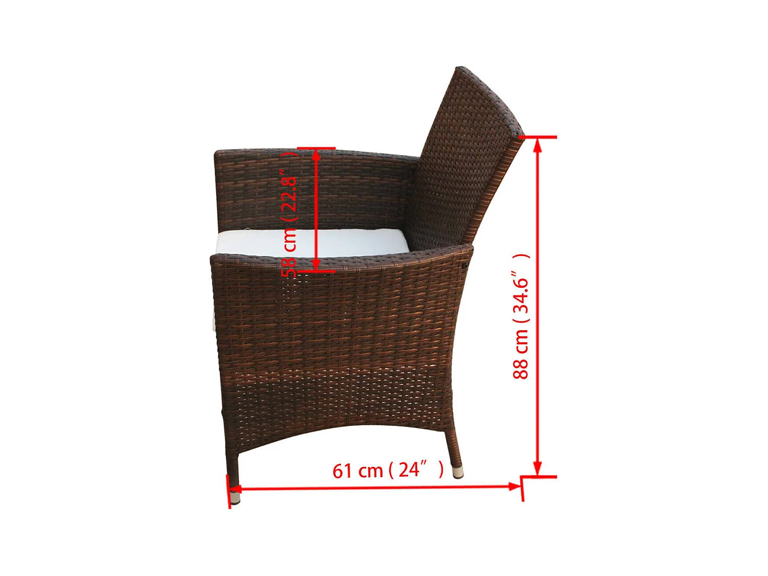 Fea  Ensemble à manger d'extérieur 7 pcs et coussins Résine tressée