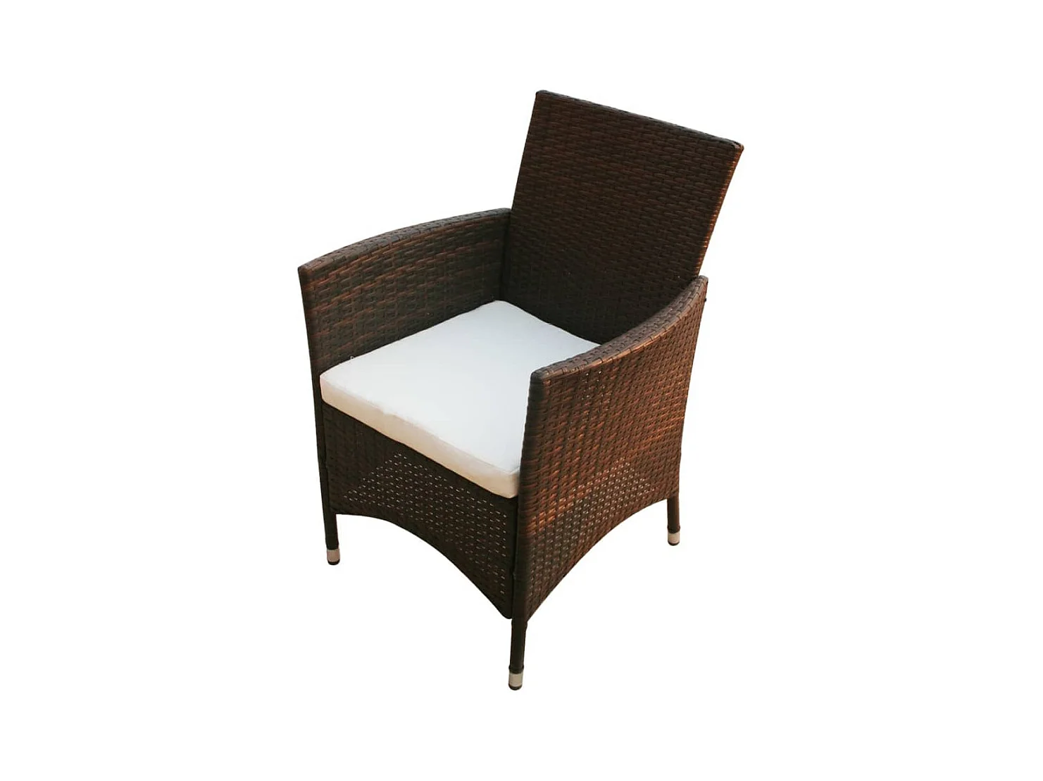 Fea  7-delige Tuinset met kussens poly rattan bruin