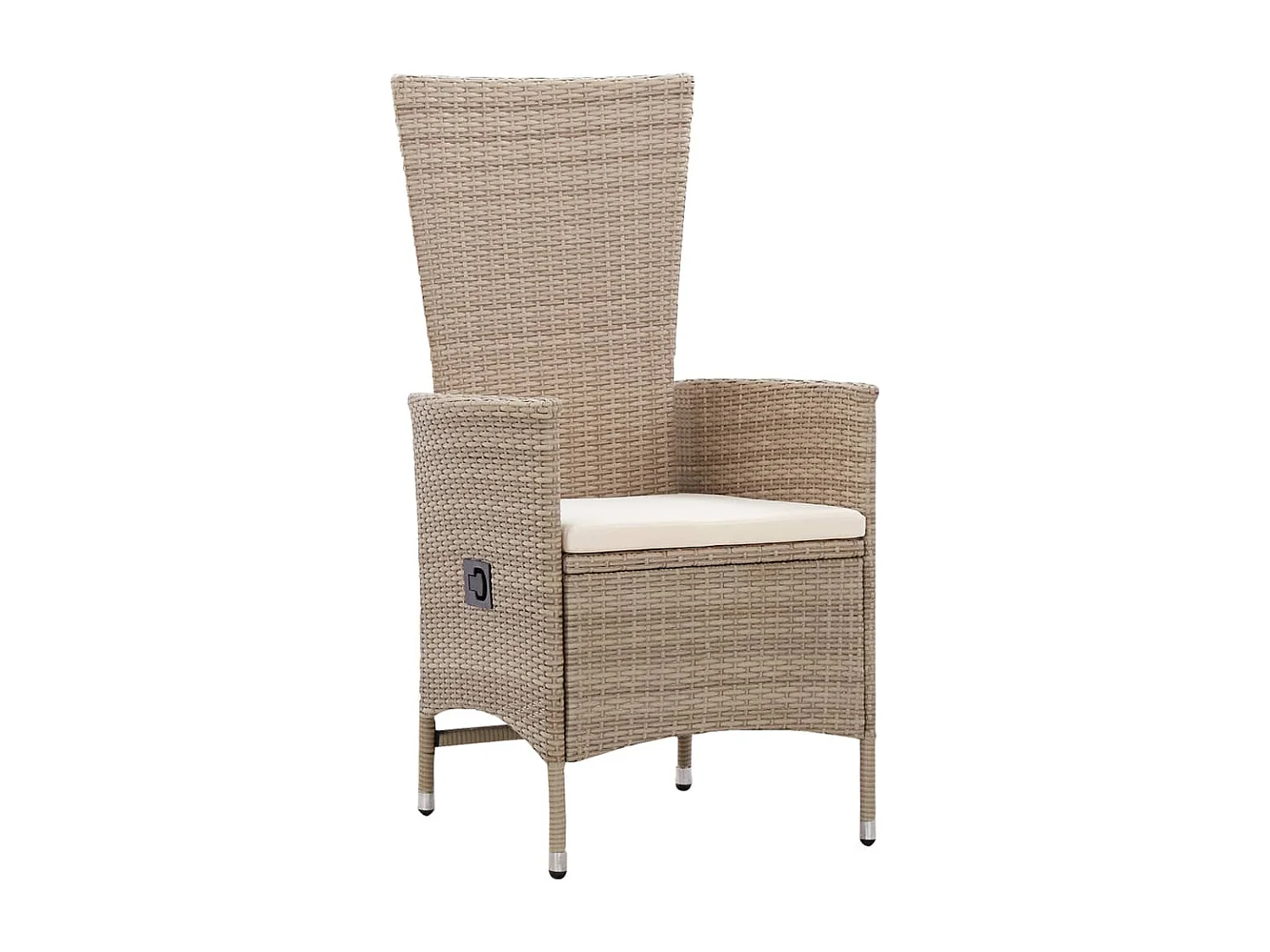 Bahae  Set comedor de jardín 9 piezas y cojines ratán sintético beige