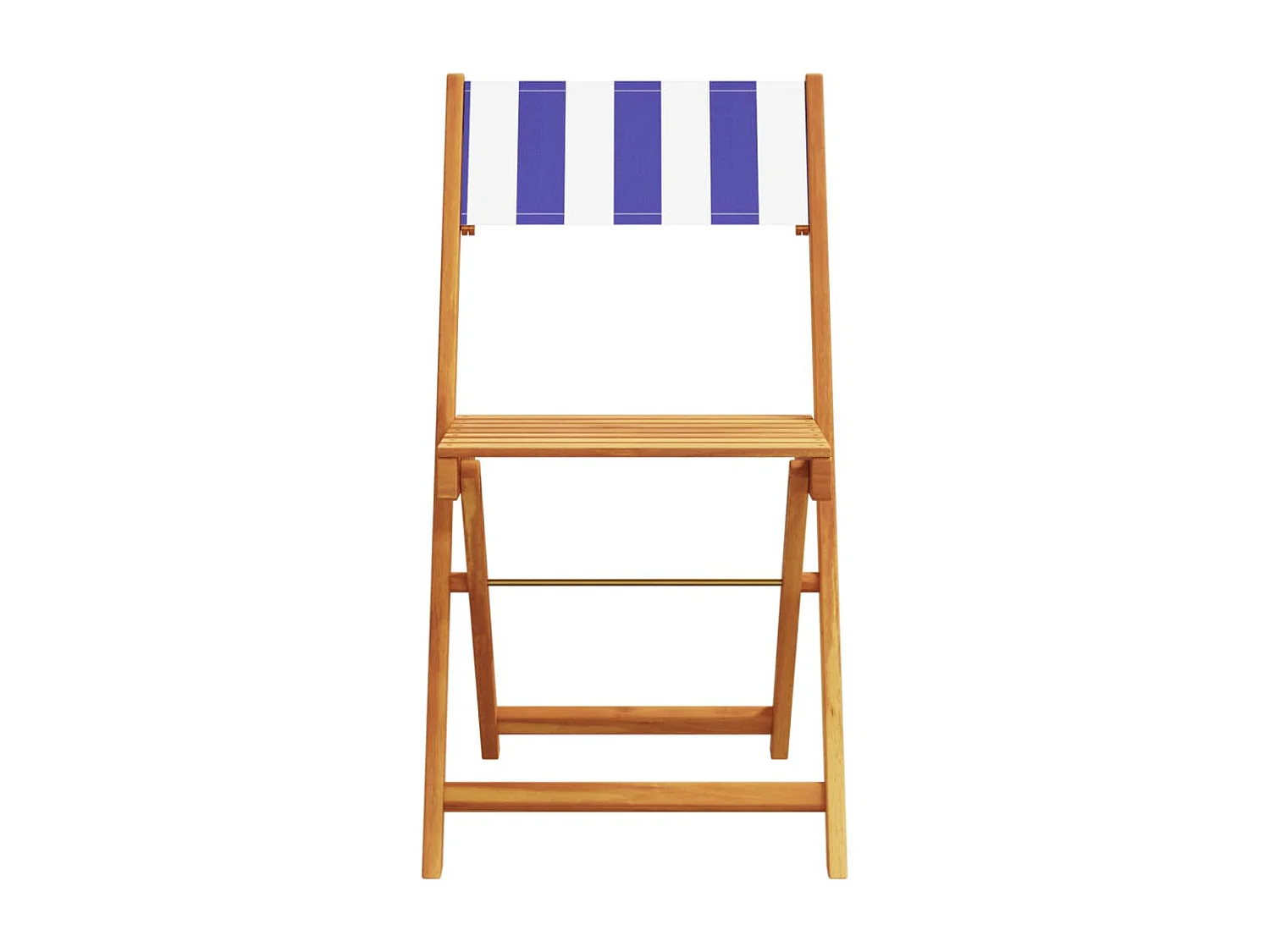 Bay Minette  Ensemble à manger de jardin 5 pcs bleu blanc tissu bois massif